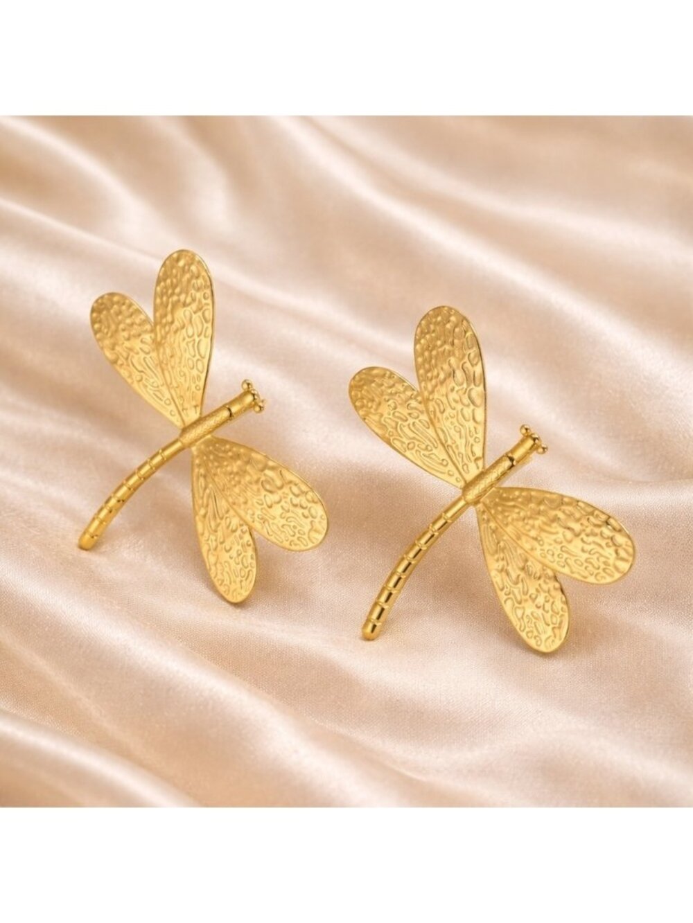 Gold Dragonfly Earrings
